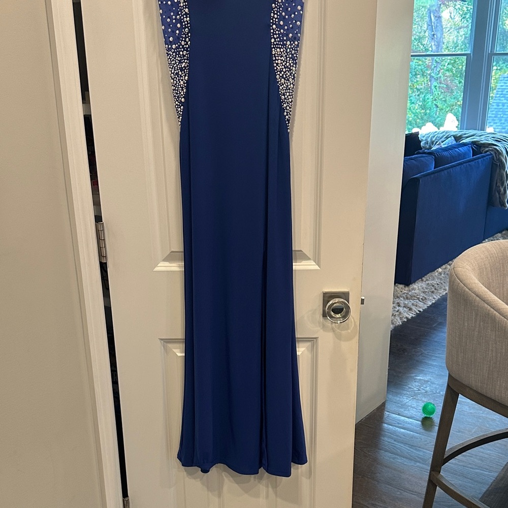 Jovani Elegant Blue Evening Gown worn once in perfect condition - Picture 5 of 13